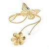 Fashionable Adjustable Spiral Metal Arm Ring for Women