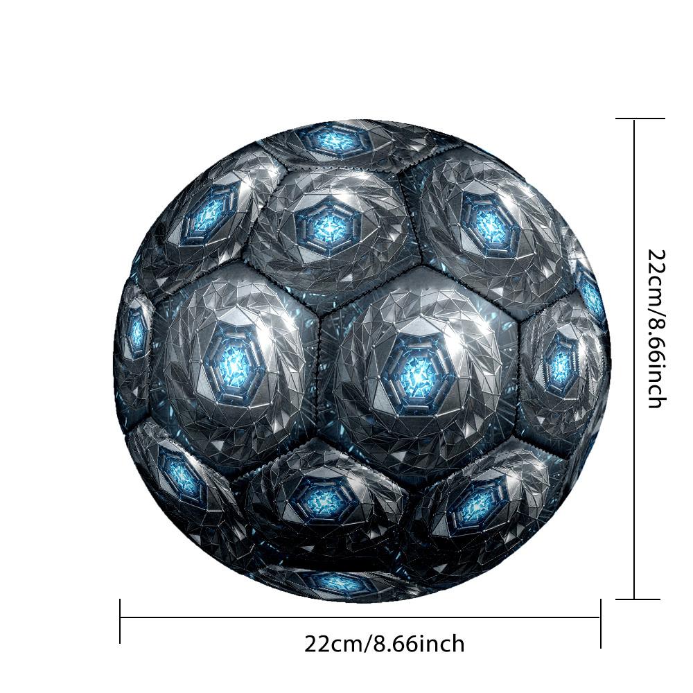 1pc Geometric Sphere Themed Soccer Ball, Size 5, Lightweight PVC Material, Outdoor Training Soccer Ball Gift. q62293