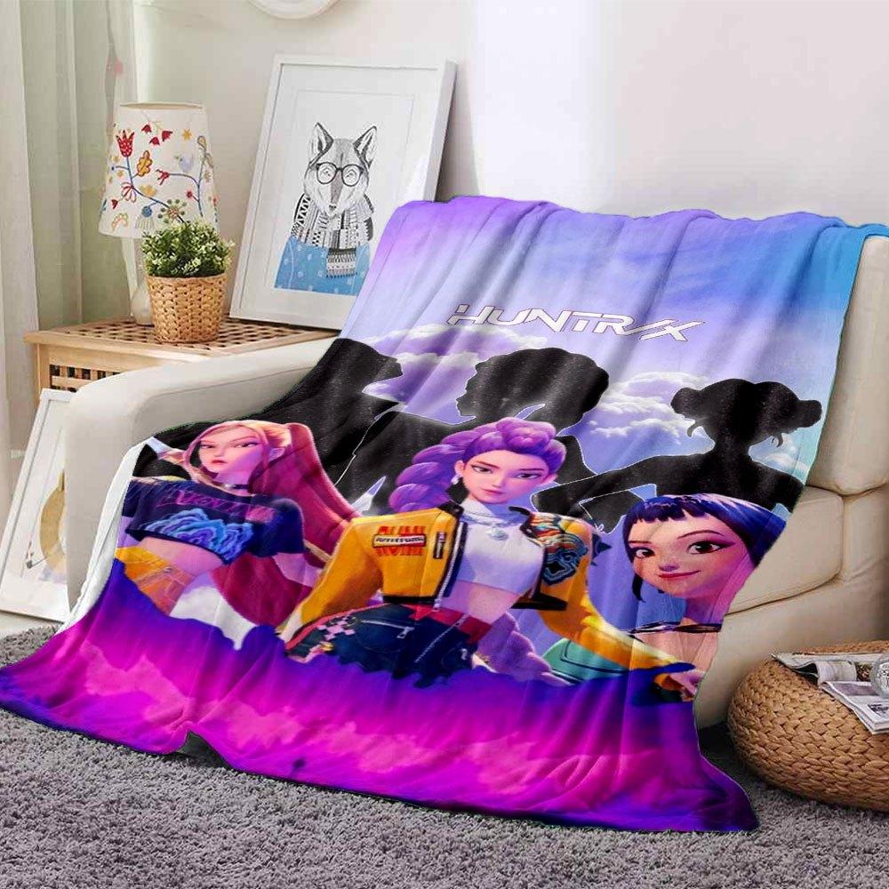 

1pc Hunter X Kopo group - Themed Flannel Blanket - Suitable for Bed, Home Decor, Graduation Gifts, Easter, Back to School, ChristmasA34 80cmx120cm(31inx47in)