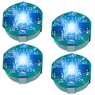 CHASO Small LED Magnetic for Plastic Gundam Model Miniature Button Cell Battery Light Blue Lights, 4-Piece Set, Switch, Wireless, Models, Figures,