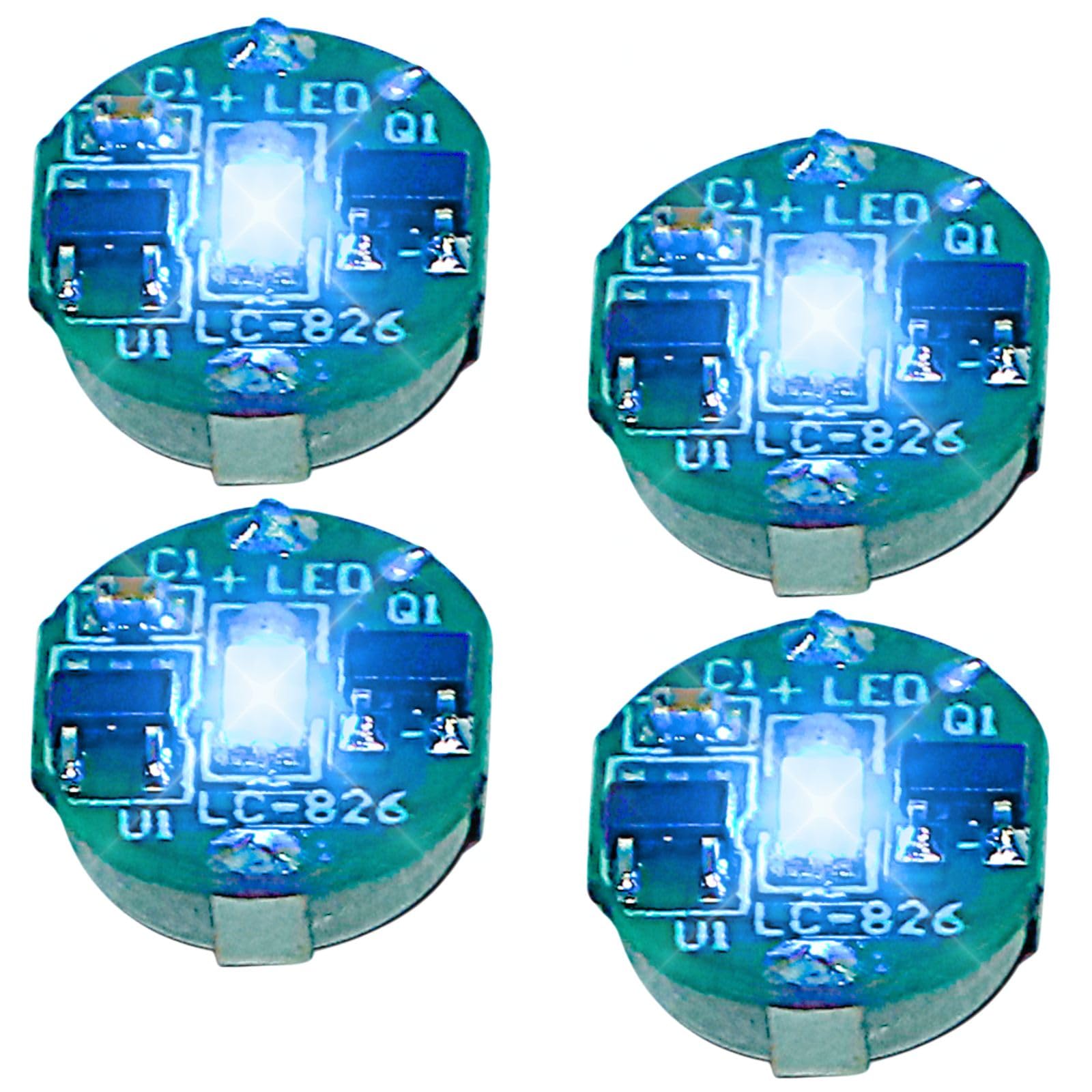 

CHASO Small LED Magnetic for Plastic Gundam Model Miniature Button Cell Battery Light Blue Lights, 4-Piece Set, Switch, Wireless, Models, Figures,