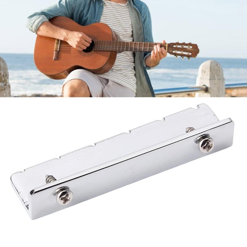 6 Strings Guitar Metal Slotted Nut Replacement L Shaped Guitar Pillow Bridge Nut for Enhanced Stability Comfortable Play