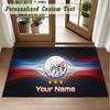 Crystal Velvet Square Rug Custom NameAjax Amsterdam Pattern Non Slip Home Floor Decor Rug