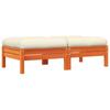 vidaXL Garden Footstool with Cushions 2 Pcs Solid Pine Wood