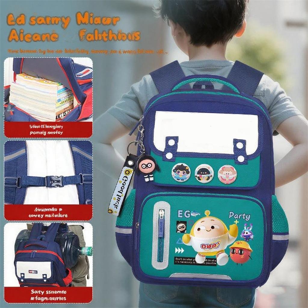 Children's Backpack, Boys, Elementary School Students, Large Capacity, Girls Reduce Burden, Spinal Backpack