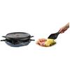 TEFAL 3in1 Raclette-Grill, Colormania Raclette, Grill und Crêpes, 8 Tassen, Antihaftbeschichtung, Stahlblau RE310401