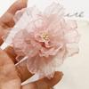 Pink Color Organza Flower Fabric Flower Clothing Accessories Wedding Dress Accessories  Wedding