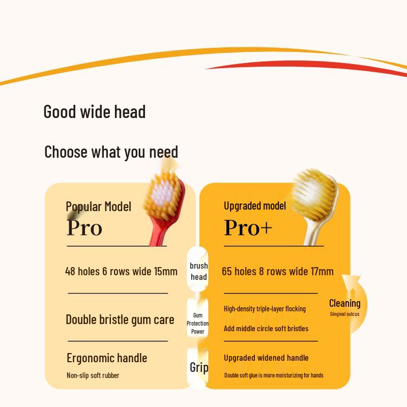 EBISU Wide Head Adult Toothbrush Family Pack