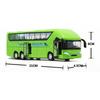 Autobus da viaggio urbano pressofuso in scala 1/50 di colore verde con luce sonora tirata indietro