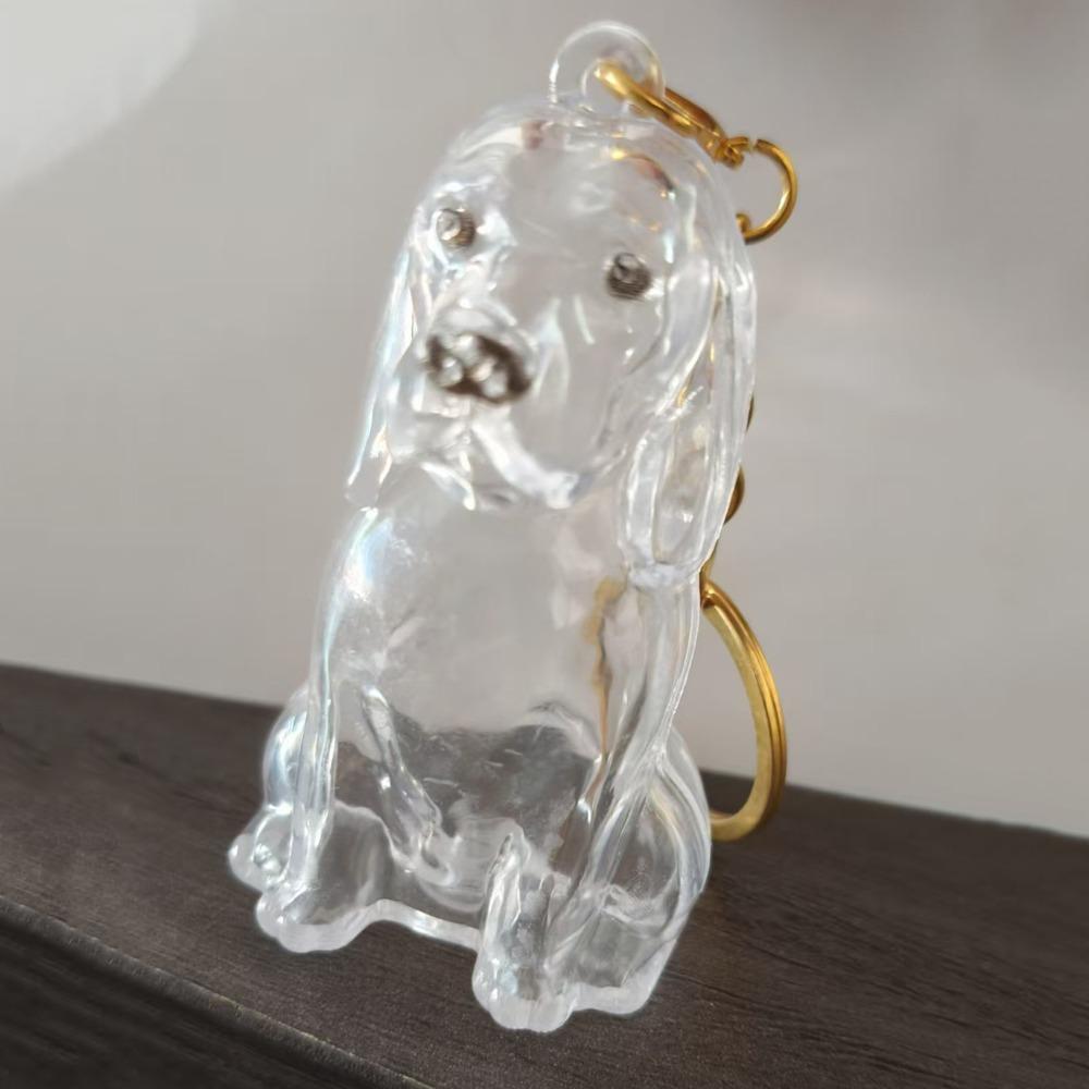 Hair Grooming Dog Hair Storage Box Dog Shape Puppy Pendants Pet Hair Keychain  Jewelry Gift
