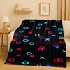 26 Style Game Zone Sign Gamer Controller Flannel Blanket,Ultra Soft Warm Plush Throw for Home Bedroom Bed Sofa Cover Kids Gift