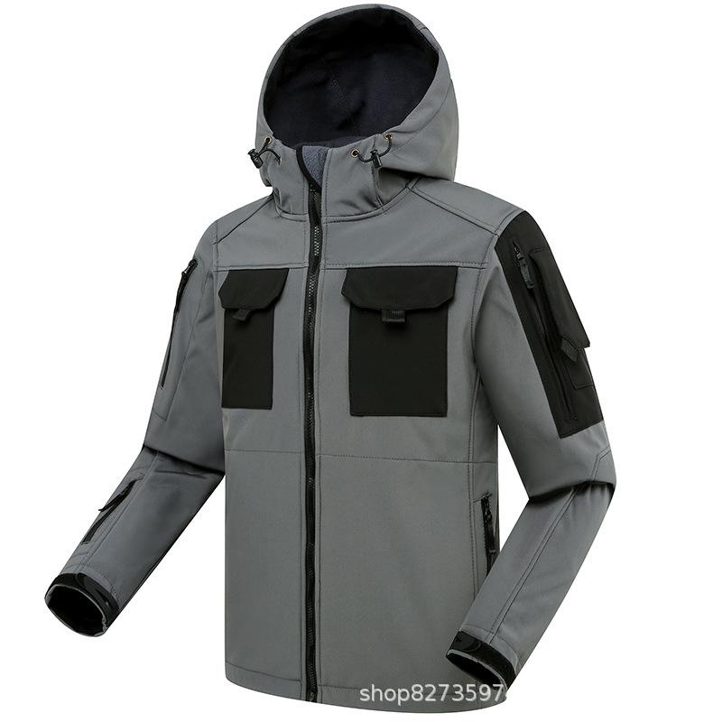 Men's Outdoor Breathable Cycling Windbreaker Sharkskin Three-in-One Suit
