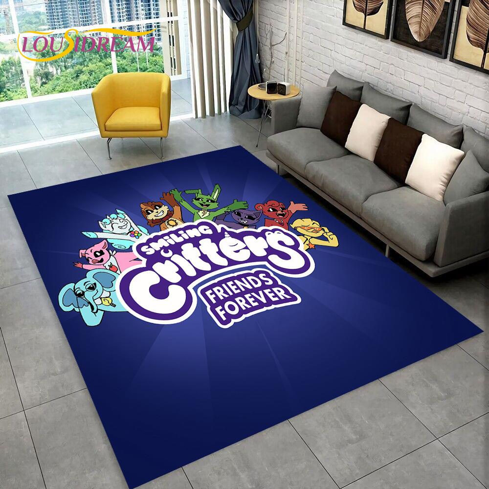 Niedliche S-Lächeln C-Kreaturen Nickerchen Bastel-Einhorn Cartoon Teppich Teppich für Schlafzimmer Wohnzimmer Zuhause Sofa Dekoration, Kinderdekor Fußmatte