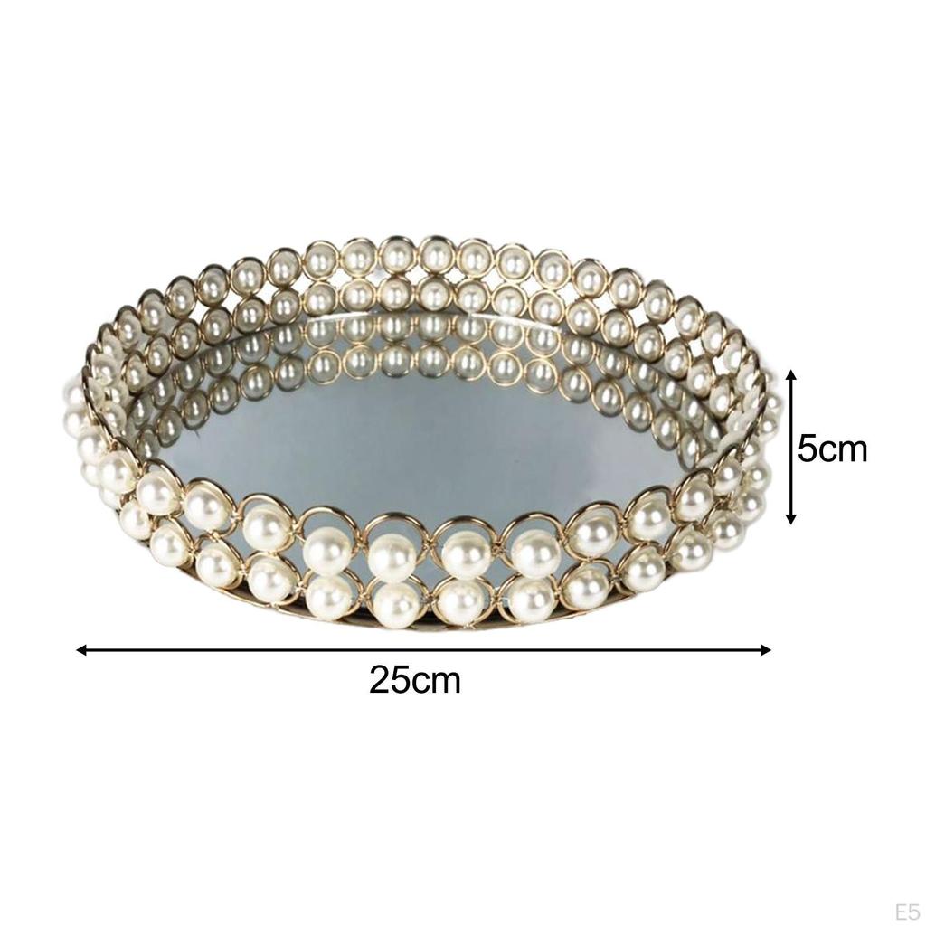 Cosmetic Makeup Tray Serving with Side Bars European Style Creative Ornate Decorative Mirror