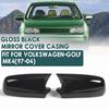 Paar Rückspiegelkappe für 1997-2004 VW Golf 4 MK4 GTI R Glänzend Schwarz