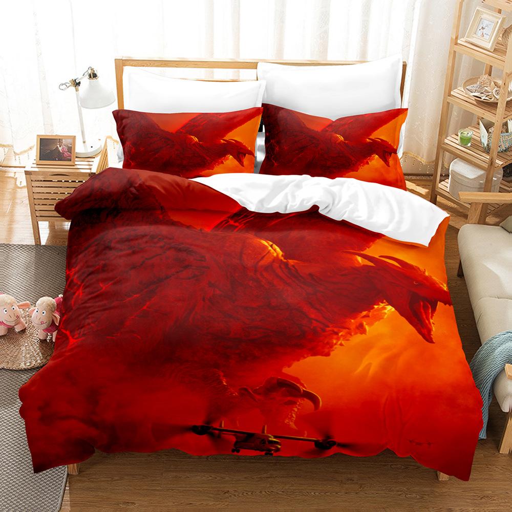Bedding Kit, Godzilla Series Digital Printing Size Three-Piece Set