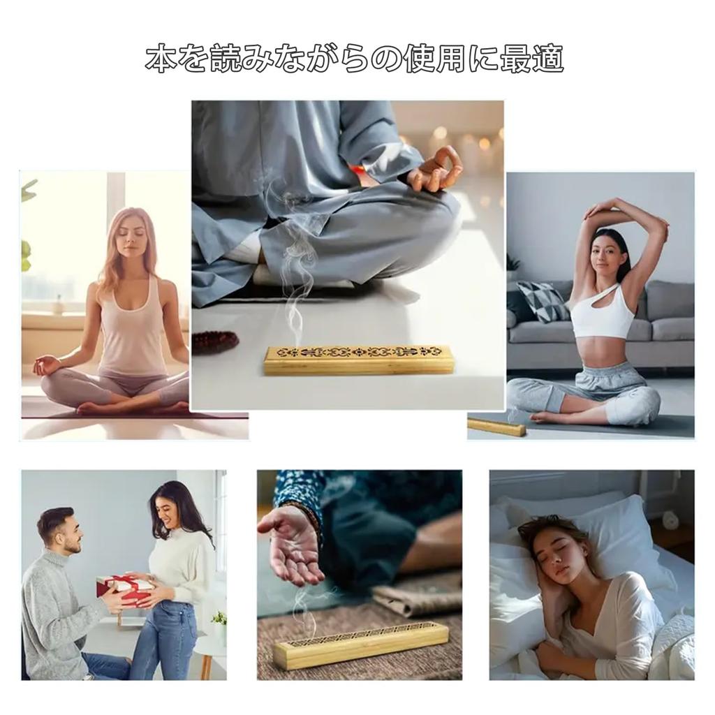 GRTUFOBA Incense Incense Incense Stick Wooden Incense with Incense Delicate Bamboo Incense Stick Buddhist Altar Holder, Horizontal, Case, Holder,