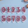 Handmade Overlock Bow Number Birthday Candles for Cake Decoration and Party Atmosphere