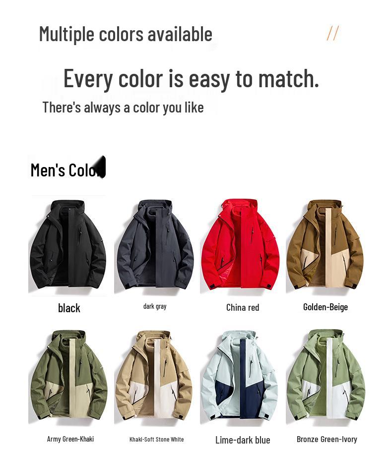 Unisex 3-in-1 Detachable Waterproof Fleece Mountain Jacket