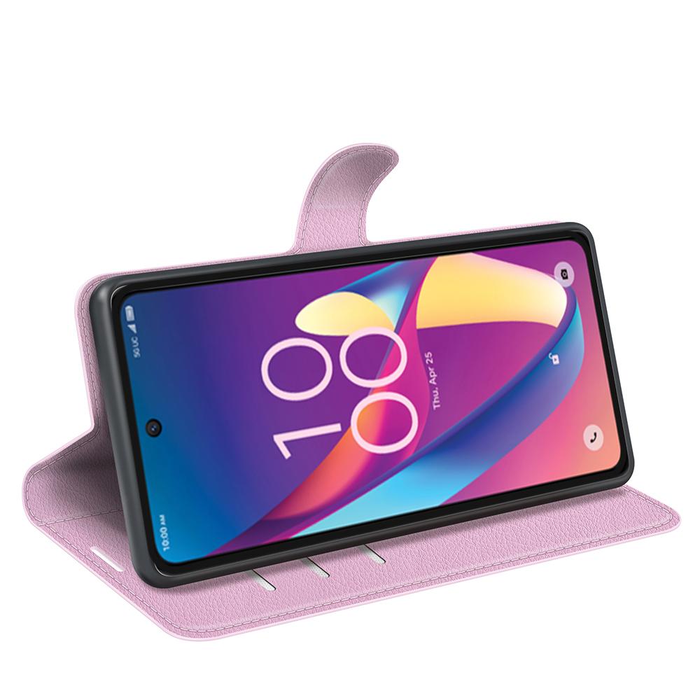 Für TCL 50 XL 5G Hülle Litschi-Textur Stoßfest Leder Brieftasche Handyhülle