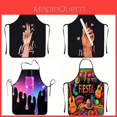 Modern Minimalist Waterproof Sleeveless Apron For Nail Artists Diy Crafting And Home Use