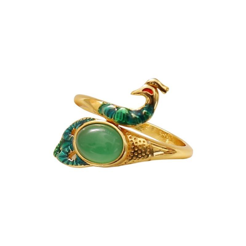 Simple Retro Three-dimensional Peacock Ring Female Ring