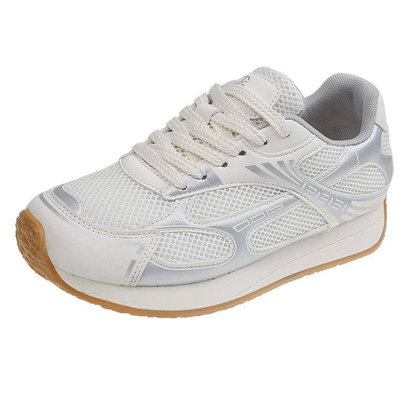 Thick-soled Contrasting Color Splicing German Training Shoes for Women's 2025 New Mesh Breathable, Comfortable and Lightweight Sports