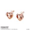 Snoopy PEANUTS Earrings 925 Silver Pink Gold Coating Set of 2 for Both Ears Heart [White Clover] PNT-P001PG