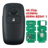 Replacement Key Fob With 2/3/4 Buttons 4A Chip And Black Plastic Shell Design 89994-BZ050 89994-BZ041 89994-BZ170