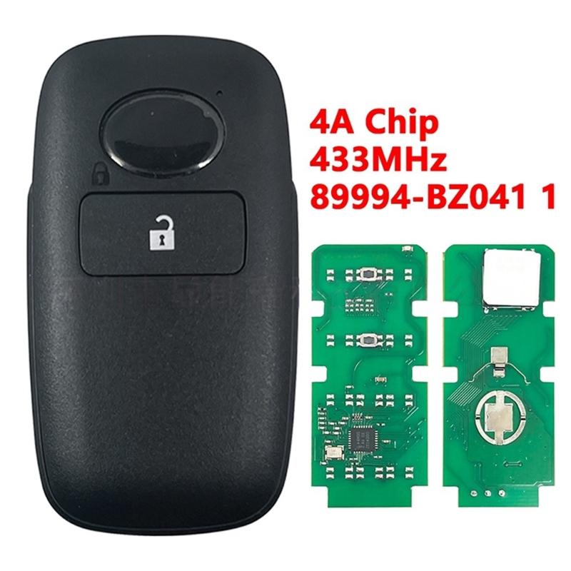 Replacement Key Fob With 2/3/4 Buttons 4A Chip And Black Plastic Shell Design 89994-BZ050 89994-BZ041 89994-BZ170