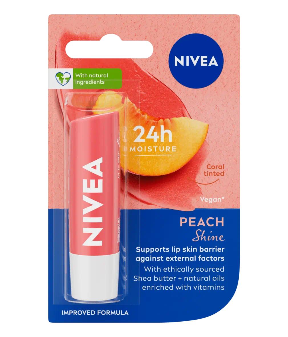 Бальзам для губ Nivea Fruity Shine, 4,8 г (персик)