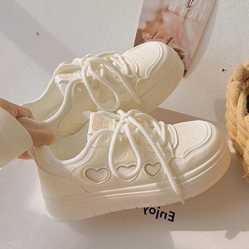 Summer Women's Shoes Breathable Little White Shoes Mesh Mesh Shoes 2025 Popular with Skirts Shoes Versatile Platform Sports Board Shoes