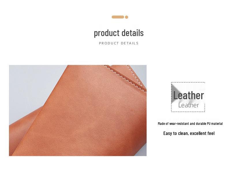 A4 Leather Office File Bag - Business Document & Contract Holder