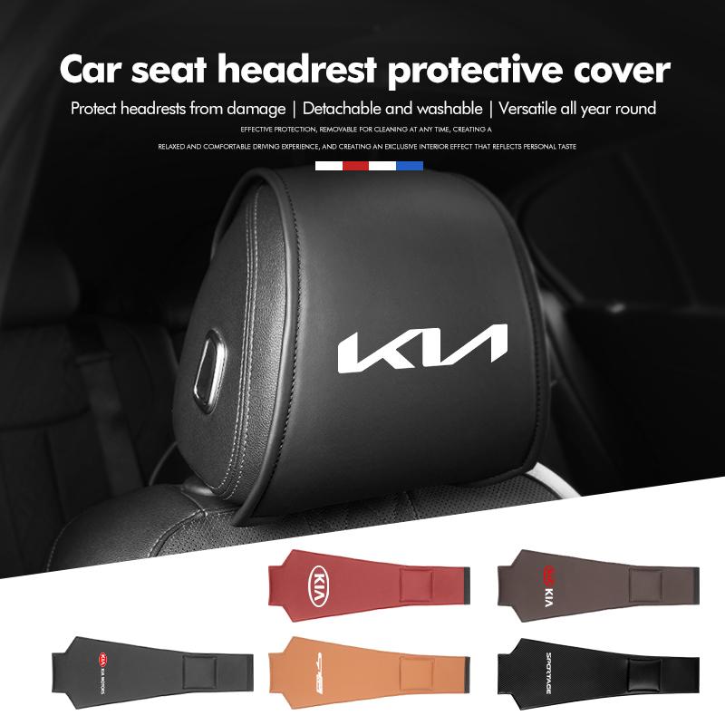 AHB1 Car Seat Headrest Pillow Cover Anti Dirty Protective Cushion For KIA K5 K2 Rio Optima Sportage Venga Sorento Stonic Forte