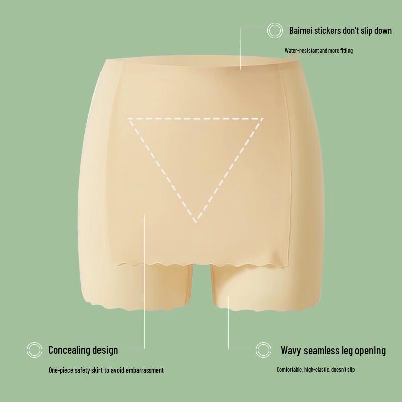 Nanjiren Women's Seamless Anti-Exposure Safety Shorts