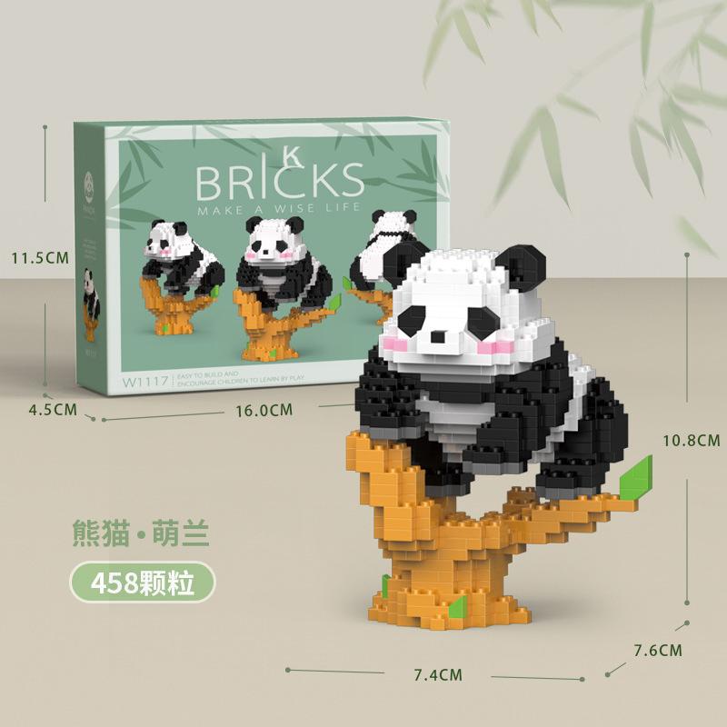 Panda 3d Constructor Micro Brick Small Particle Assembled Diamond Building Block for Children Boys 6 To 10 Year Games Child Gift