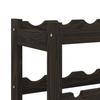 12 Bottle Wine Rack Black Solid Pine Wood