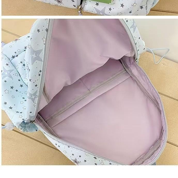 Schoolbag Backpack 1011 Summer Pure Sweet Wind Star Printed Backpack Fashion Korean Edition Large Capacity Campus Backpack