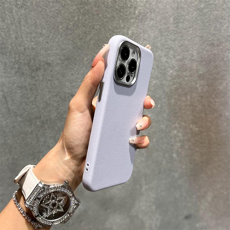 

Простой однотонный цвет, подходит для чехла для телефона Apple 16PRO, iPhone 15 Металлическая кожаная текстура, 14 больших отверстий, Парный противоударный, 13 Мягкий Honor 100 Pro