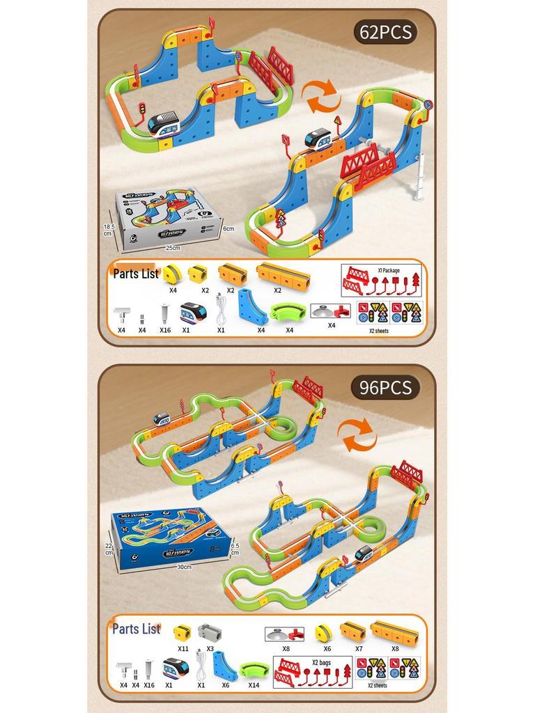 Magnetic Electric Train DIY 3D Track Toy for Kids - Educational Gift for Boys and Girls