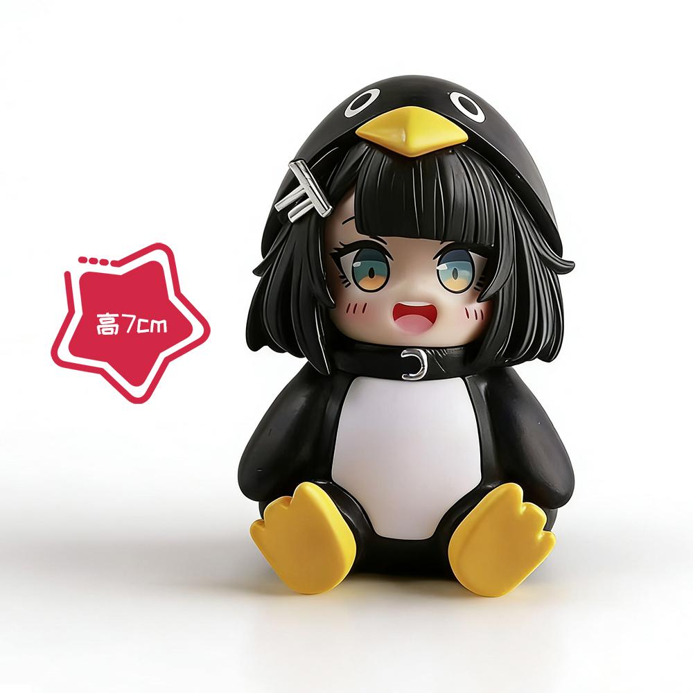 

Cute Penguin Girl Admin Anime Figure Kawaii Penguin Doll Desk Decor Otaku Gift Anime Fans goo Goo Ga Ga Theme