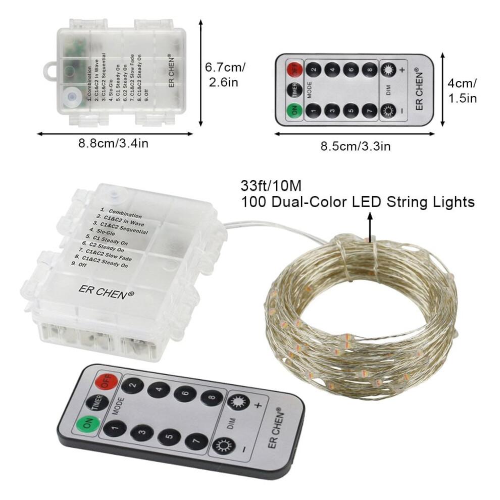 Fairy Lights with Remote Control, 33Ft 100 Led for Patio Christmas Party Decorations, Indulge in Quality Assured Mood Lifter Decorations