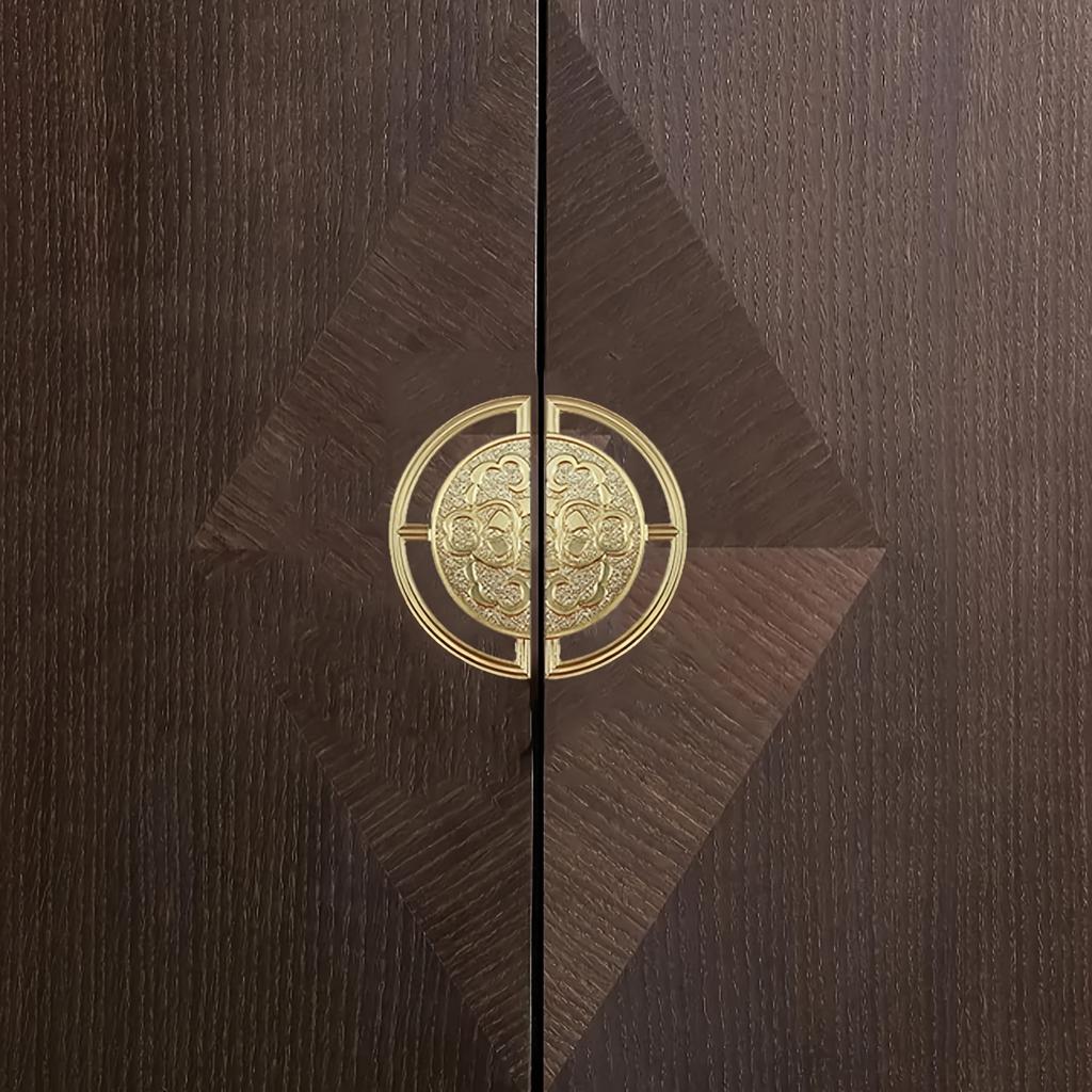 1 pereche de trăgători din aliaj de zinc în stil vintage aurii, trăgări vintage rotunde pentru ușile sertarelor dulapului