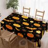 Halloween Rectangle Table Cover Pumpkin Ghost Pattern Table Cloth Halloween Tablecloth for Indoor Dining Room Party Table Decor