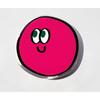 Songs Design Acrylic Change Detachable Smart Talk, 1 Piece, Eye-catching Round Hot Pink