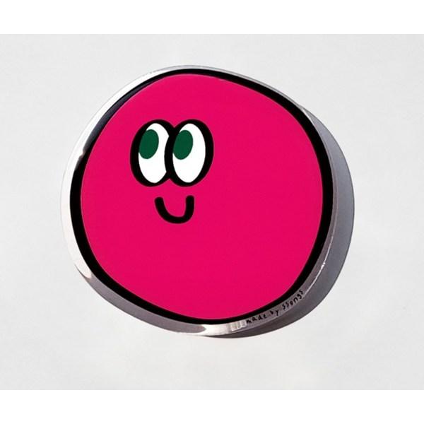 Songs Design Acrylic Change Detachable Smart Talk, 1 Piece, Eye-catching Round Hot Pink
