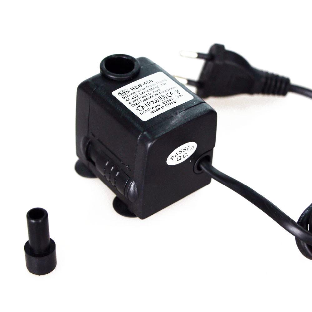 Aquarium Water Pump 450L/H Quiet Efficient Universal Submersible Small