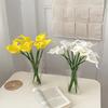 Real Touch Artificial Calla Lily Flower 13.4" Lifelike Faux Flower Branch for DIY Wedding Bouquet Home Indoor Table Centerpiece
