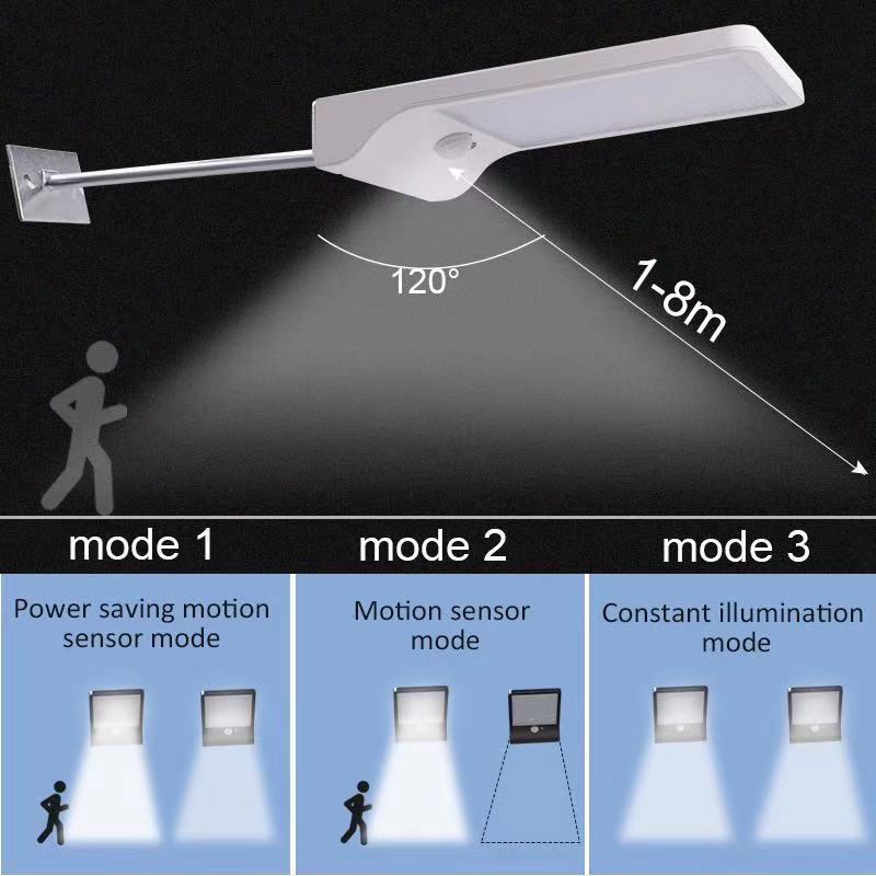 36/48 LED Home Outdoor Patio Solar Street Light Outdoor Balcony Fence Sensor Three Modes IP65 Waterproof Wall Solar Lights