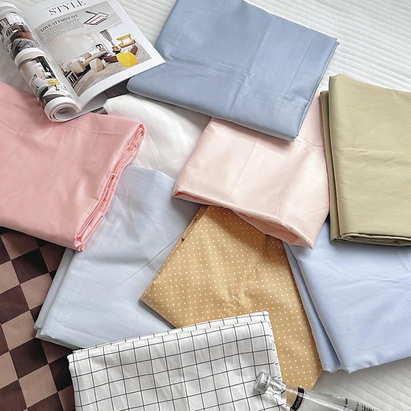 Single Plaid Stripe Cotton Bed Sheet - Fitted Sheet & Duvet Cover for Student Dorm